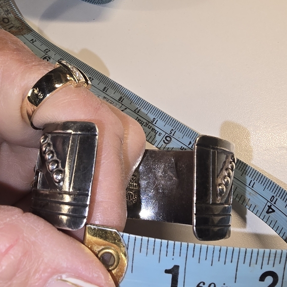VINTAGE TAXCO Sterling Silver CUFF BRACELET, 44 GRAMS - Picture 12 of 14
